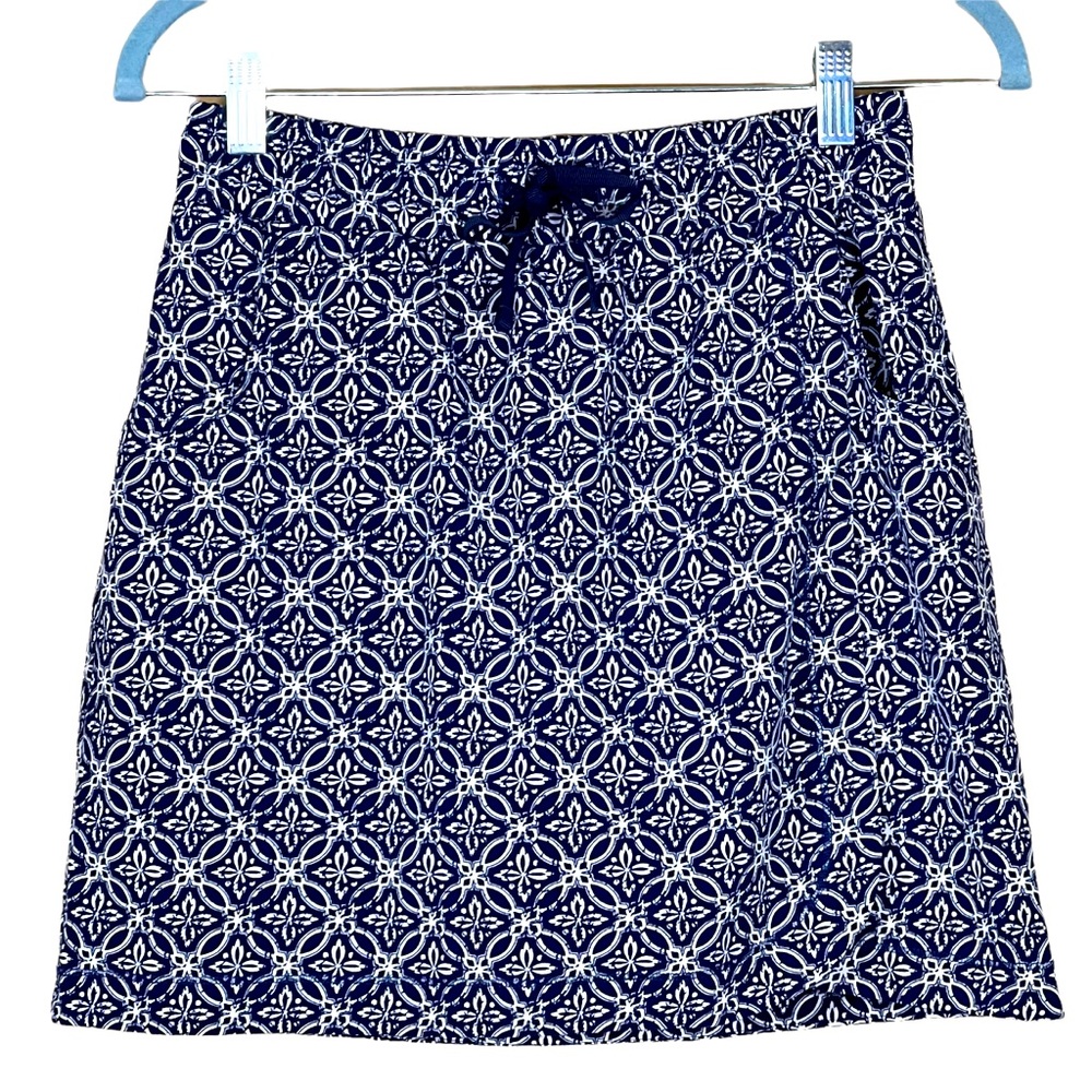 T by Talbots Women’s Faux Wrap Skirt Skort With Bike Shorts Attached  XS EUC